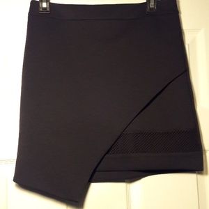Black Express Asymmetrical Women's Skirt, Sz 6
